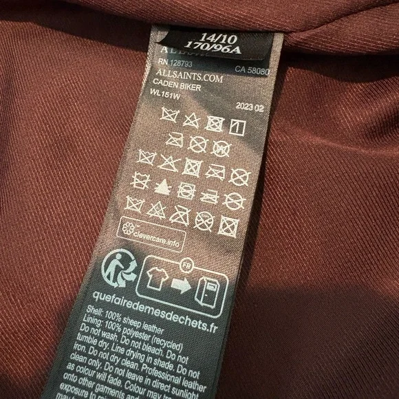 All Saints Caden Biker Jacket - Picture 8 of 8